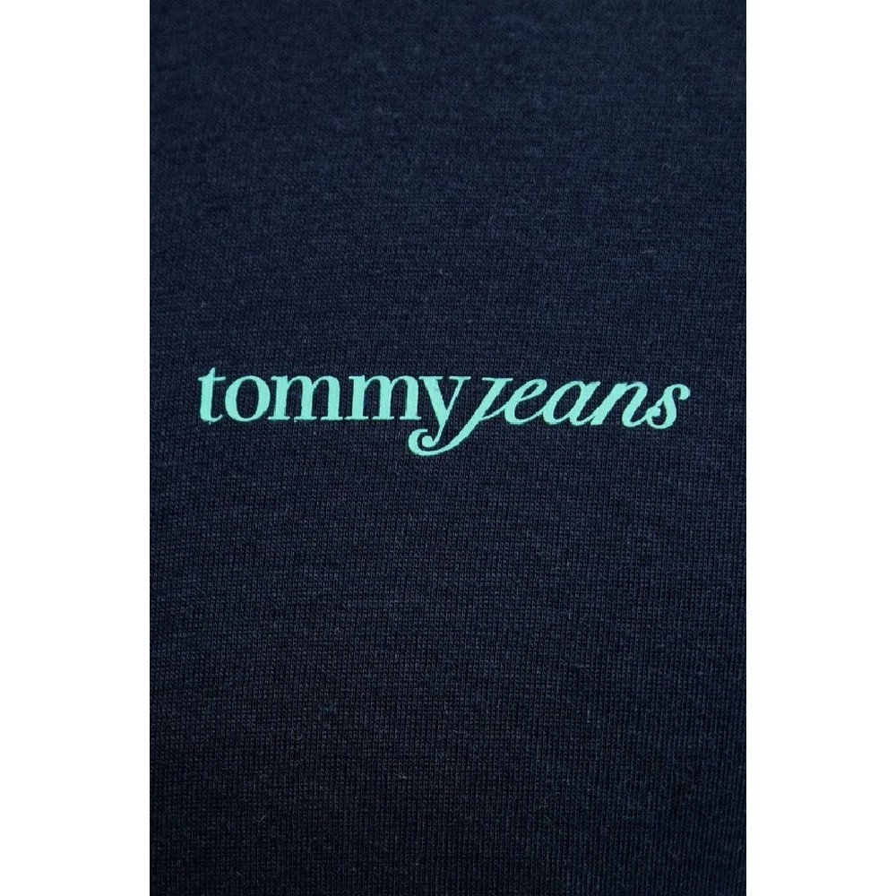 TOMMY JEANS  REG BLUR SCRIPT BACK TEE T-SHIRT ΜΠΛΟΥΖΑ ΑΝΔΡΙΚΗ DARK NAVY
