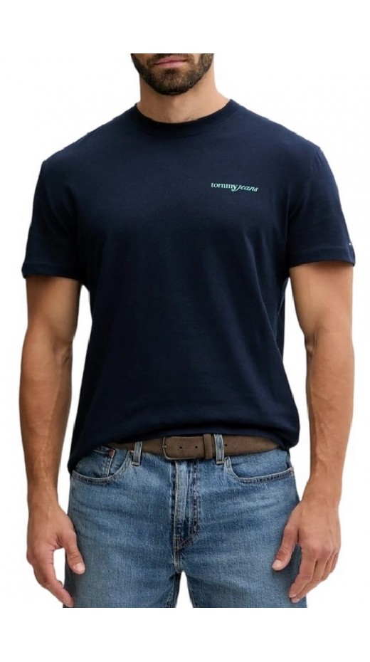 TOMMY JEANS  REG BLUR SCRIPT BACK TEE T-SHIRT ΜΠΛΟΥΖΑ ΑΝΔΡΙΚΗ DARK NAVY