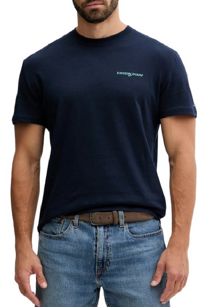 TOMMY JEANS  REG BLUR SCRIPT BACK TEE T-SHIRT ΜΠΛΟΥΖΑ ΑΝΔΡΙΚΗ DARK NAVY