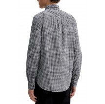 TOMMY JEANS REG POPLIN PATTERN SHIRT ΠΟΥΚΑΜΙΣΟ ΑΝΔΡΙΚΟ WASHED BLACK