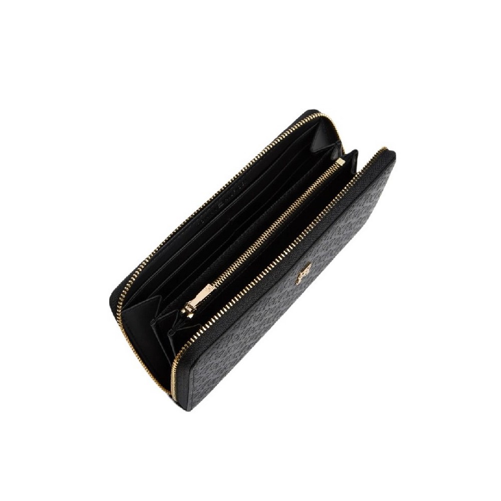 TOMMY HILFIGER ICON LRG ZA MONO ΠΟΡΤΟΦΟΛΙ ΓΥΝΑΙΚΕΙΟ BLACK