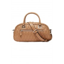 GUESS VALLA SMALL SATCHEL ΤΣΑΝΤΑ ΓΥΝΑΙΚΕΙΑ BEIGE