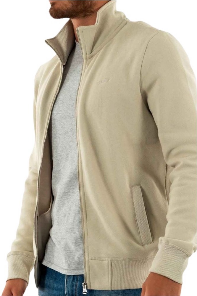 SUPERDRY ESSENTIAL LOGO ZIP TRACK TOP ΖΑΚΕΤΑ ΑΝΔΡΙΚΗ BEIGE