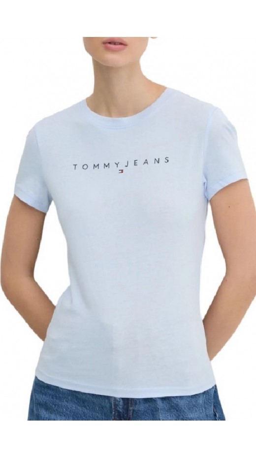 TOMMY JEANS SLIM LINEAR TEE EXT T-SHIRT ΜΠΛΟΥΖΑ ΓΥΝΑΙΚΕΙΑ CIEL