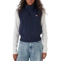 TOMMY JEANS HIGH NECK FLAG VEST ΓΙΛΕΚΟ ΜΠΟΥΦΑΝ ΓΥΝΑΙΚΕΙΟ DARK NAVY