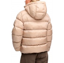 SUPERDRY HOODED SHINE PUFFER JACKET ΜΠΟΥΦΑΝ ΓΥΝΑΙΚΕΙΟ BEIGE