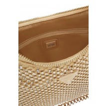GUESS ZALINA TOP ZIP SHOULDER BAG ΤΣΑΝΤΑ ΓΥΝΑΙΚΕΙΑ GOLD