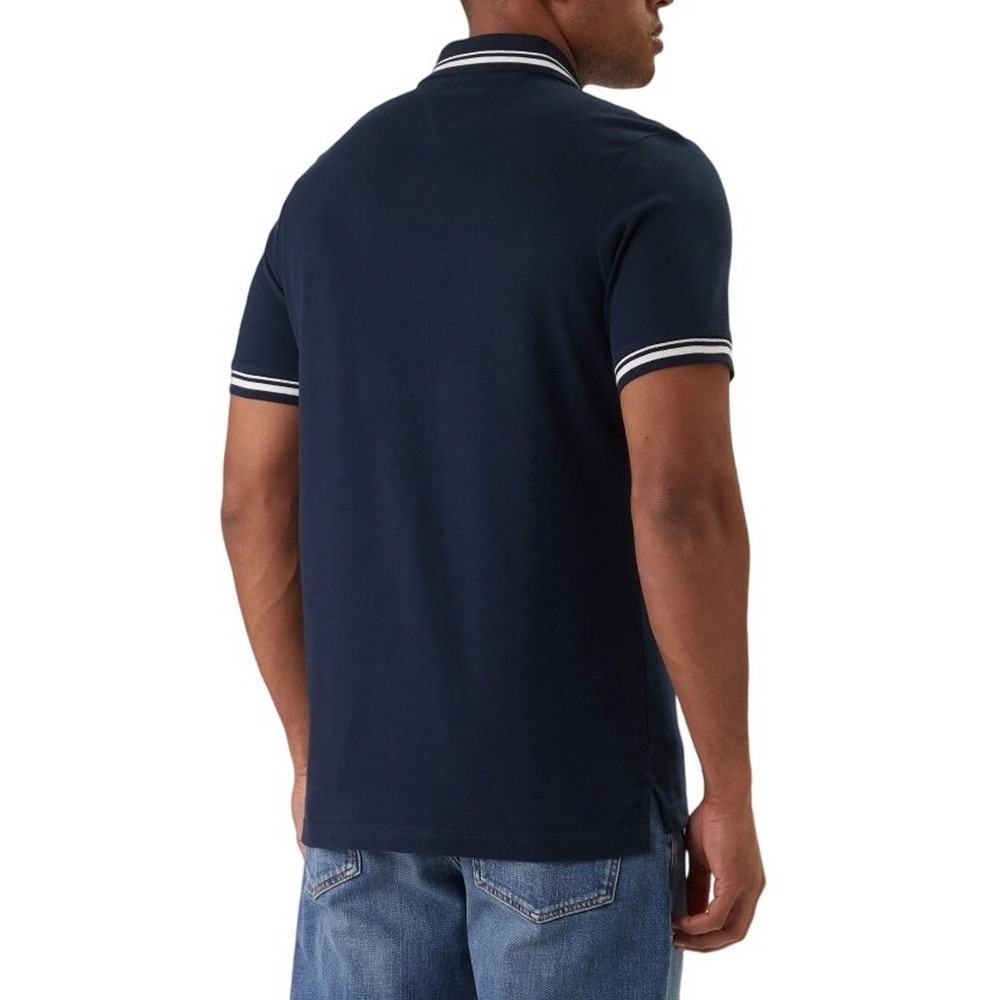 TOMMY JEANS REG TIPPED POLO T-SHIRT ΜΠΛΟΥΖΑ ΑΝΔΡΙΚΗ NAVY