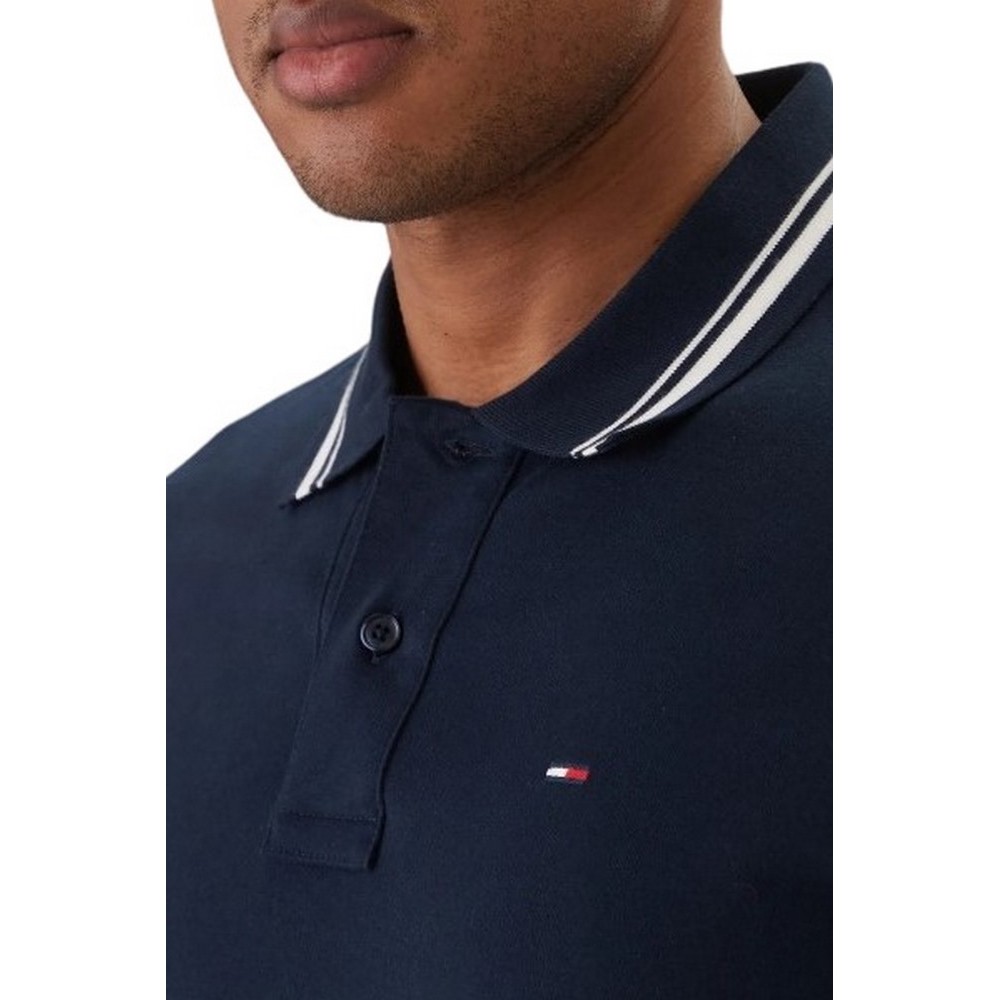 TOMMY JEANS REG TIPPED POLO T-SHIRT ΜΠΛΟΥΖΑ ΑΝΔΡΙΚΗ NAVY