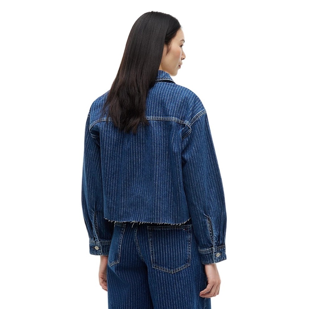 TOMMY JEANS STRIPE SHIRT DJ6055 ΠΟΥΚΑΜΙΣΟ ΤΖΙΝ ΓΥΝΑΙΚΕΙΟ DENIM DARK