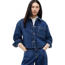 TOMMY JEANS STRIPE SHIRT DJ6055 ΠΟΥΚΑΜΙΣΟ ΤΖΙΝ ΓΥΝΑΙΚΕΙΟ DENIM DARK