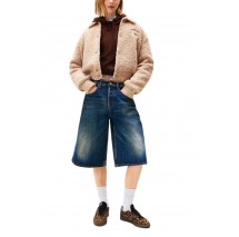 TOMMY JEANS TEDDY VARSITY BOMBER ΜΠΟΥΦΑΝ ΓΥΝΑΙΚΕΙΟ BEIGE