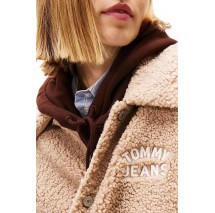 TOMMY JEANS TEDDY VARSITY BOMBER ΜΠΟΥΦΑΝ ΓΥΝΑΙΚΕΙΟ BEIGE