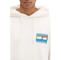 TOMMY JEANS  REG DNA FLAG PLAY HOODIE EXT ΦΟΥΤΕΡ ΜΠΛΟΥΖΑ ΑΝΔΡΙΚΗ OFF WHITE