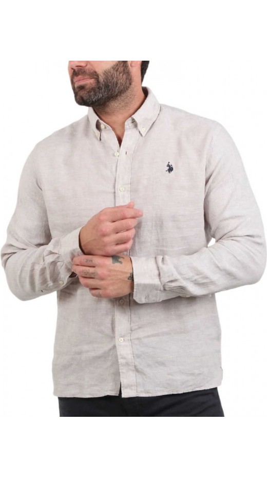 U.S POLO ASSN ALEN 50816 ΠΟΥΚΑΜΙΣΟ ΑΝΔΡΙΚΟ BEIGE