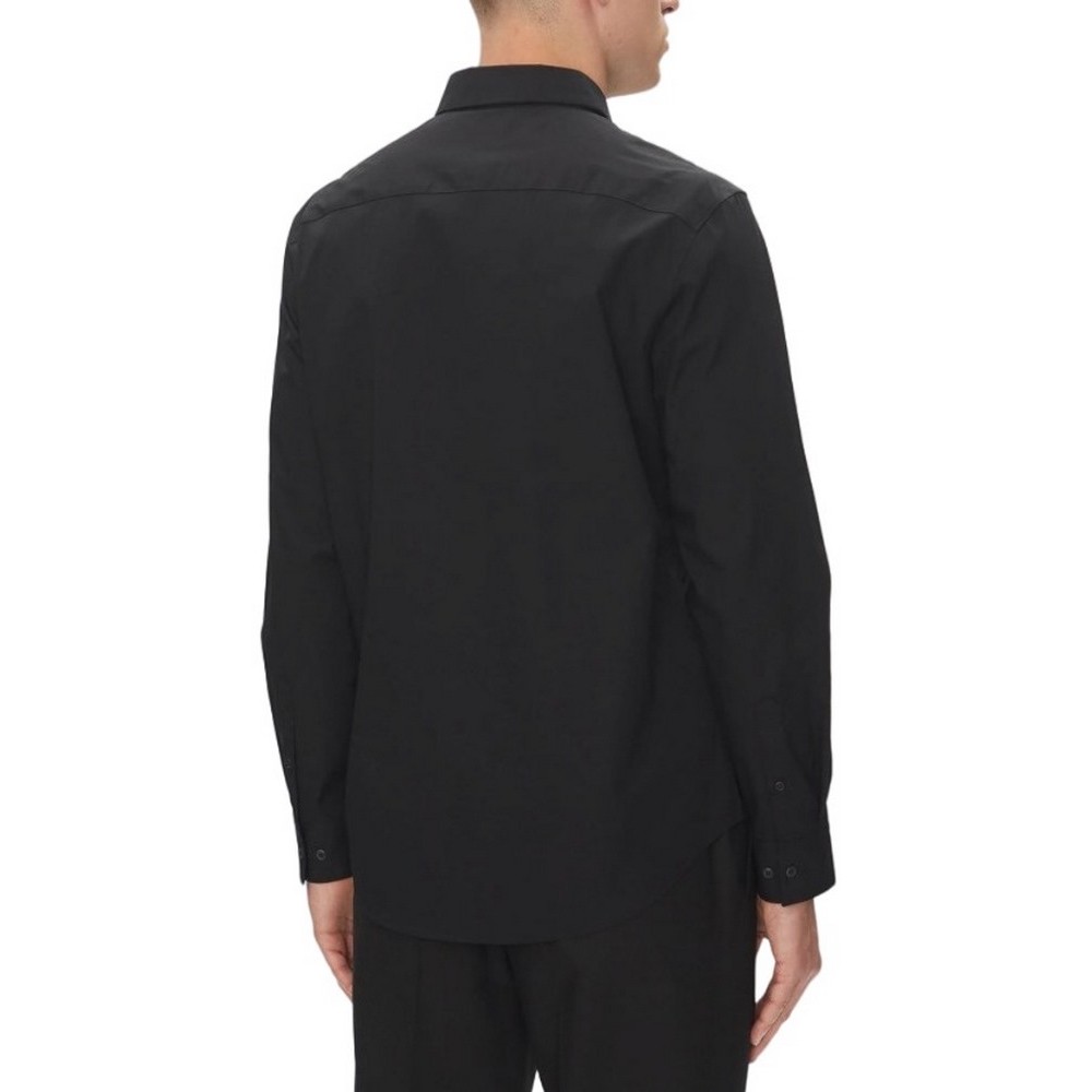 CALVIN KLEIN SOLID STRETCH CLASSIC SHIRT ΠΟΥΚΑΜΙΣΟ ΑΝΔΡΙΚΟ BLACK