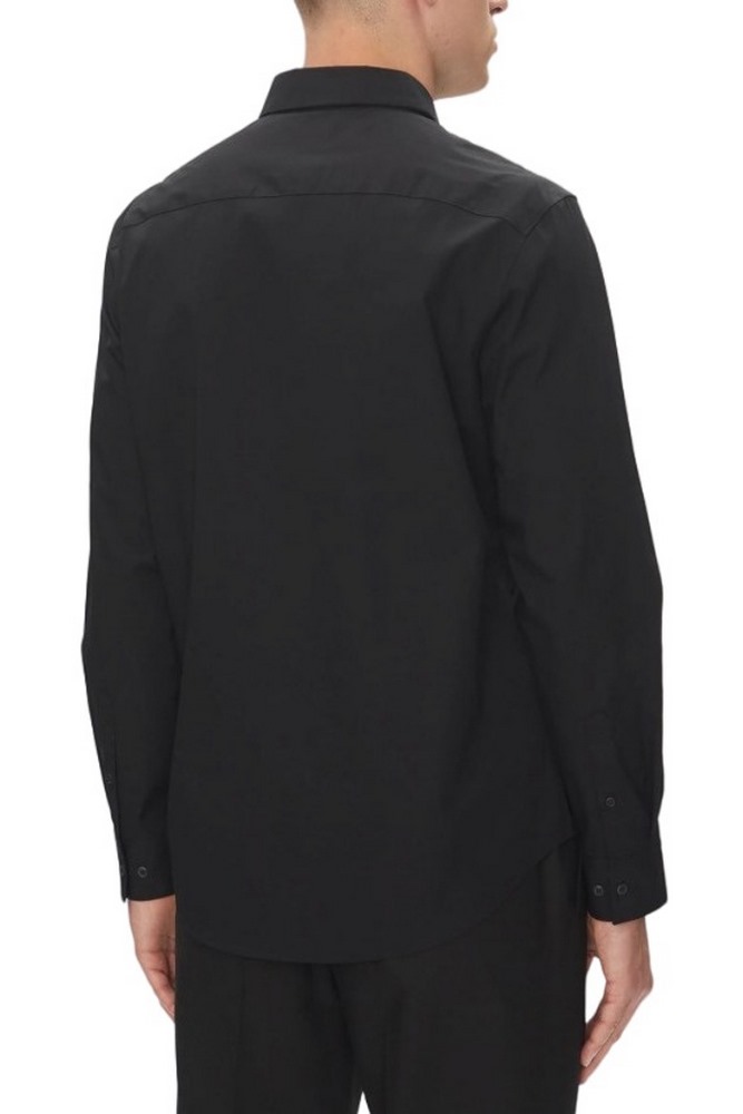 CALVIN KLEIN SOLID STRETCH CLASSIC SHIRT ΠΟΥΚΑΜΙΣΟ ΑΝΔΡΙΚΟ BLACK