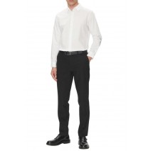 CALVIN KLEIN SOLID STRETCH CLASSIC SHIRT ΠΟΥΚΑΜΙΣΟ ΑΝΔΡΙΚΟ WHITE