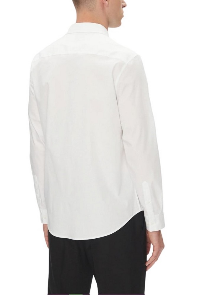 CALVIN KLEIN SOLID STRETCH CLASSIC SHIRT ΠΟΥΚΑΜΙΣΟ ΑΝΔΡΙΚΟ WHITE