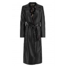 GUESS GEA PU LEATHER COAT ΠΑΛΤΟ ΓΥΝΑΙΚΕΙΟ BLACK