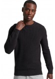 SUPERDRY TEXTURED CREW KNIT JUMPER ΜΠΛΟΥΖΑ ΠΛΕΚΤΗ ΑΝΔΡΙΚΗ BLACK