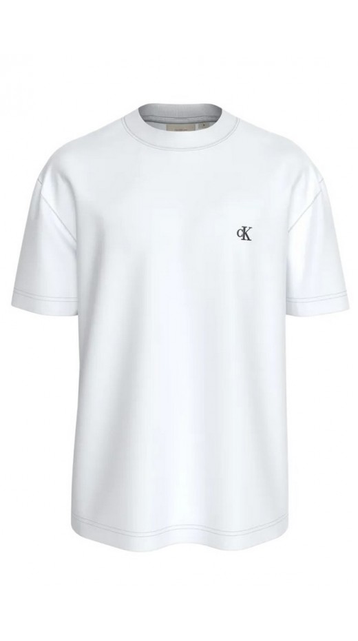 CALVIN KLEIN JEANS HEAVY REGULAR TEE T-SHIRT ΜΠΛΟΥΖΑ ΑΝΔΡΙΚΗ BRIGHT WHITE