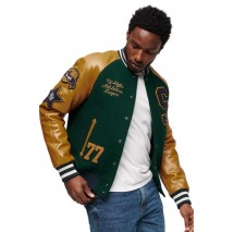 SUPERDRY D2 OVIN COLLEGE VARSITY PATCHED BOMBER ΜΠΟΥΦΑΝ ΑΝΔΡΙΚΟ GREEN