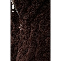 DKNY CABLE SHERPA FULL ZIP JACKET ΜΠΟΥΦΑΝ ΓΥΝΑΙΚΕΙΟ DARK BROWN