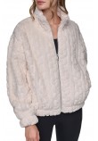 DKNY CABLE SHERPA FULL ZIP JACKET ΜΠΟΥΦΑΝ ΓΥΝΑΙΚΕΙΟ BEIGE