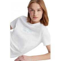 CALVIN KLEIN JEANS STACKED INSTITUTIONAL REG T-SHIRT ΜΠΛΟΥΖΑ ΓΥΝΑΙΚΕΙΑ BRIGHT WHITE