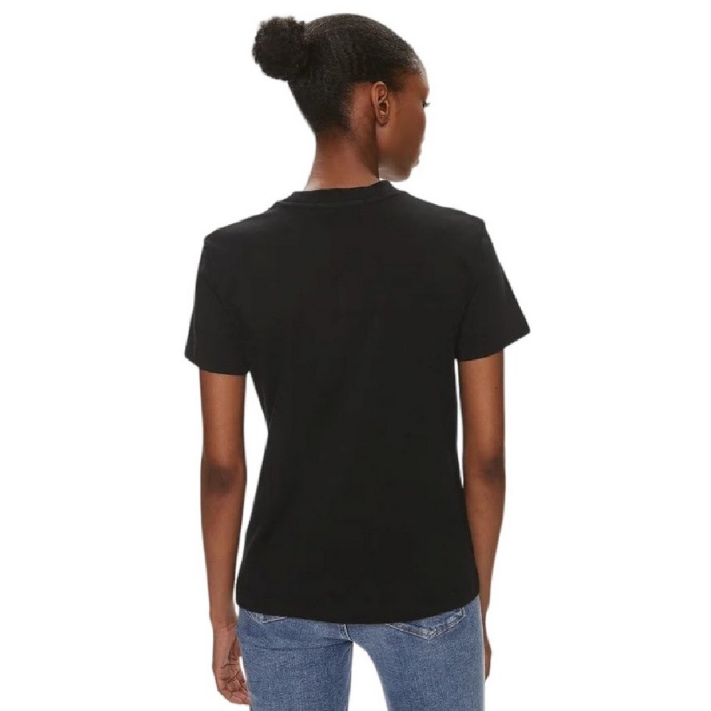 CALVIN KLEIN JEANS STACKED INSTITUTIONAL REG T-SHIRT ΜΠΛΟΥΖΑ ΓΥΝΑΙΚΕΙΑ BLACK