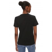 CALVIN KLEIN JEANS STACKED INSTITUTIONAL REG T-SHIRT ΜΠΛΟΥΖΑ ΓΥΝΑΙΚΕΙΑ BLACK