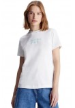 CALVIN KLEIN JEANS STACKED INSTITUTIONAL REG T-SHIRT ΜΠΛΟΥΖΑ ΓΥΝΑΙΚΕΙΑ BRIGHT WHITE