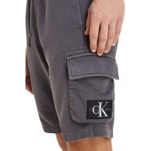 CALVIN KLEIN JEANS WASHED BADGE SHORTS ΒΕΡΜΟΥΔΑ ΑΝΔΡΙΚΗ WASHED BLACK