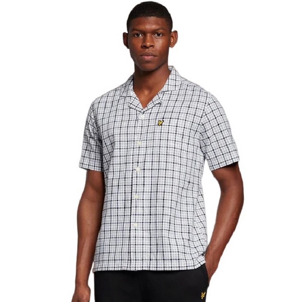 LYLE AND SCOTT VINTAGE GINGHAM REVERE COLLAR ΠΟΥΚΑΜΙΣΟ ΑΝΔΡΙΚΟ GREY