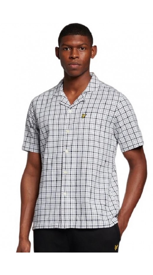 LYLE AND SCOTT VINTAGE GINGHAM REVERE COLLAR ΠΟΥΚΑΜΙΣΟ ΑΝΔΡΙΚΟ GREY