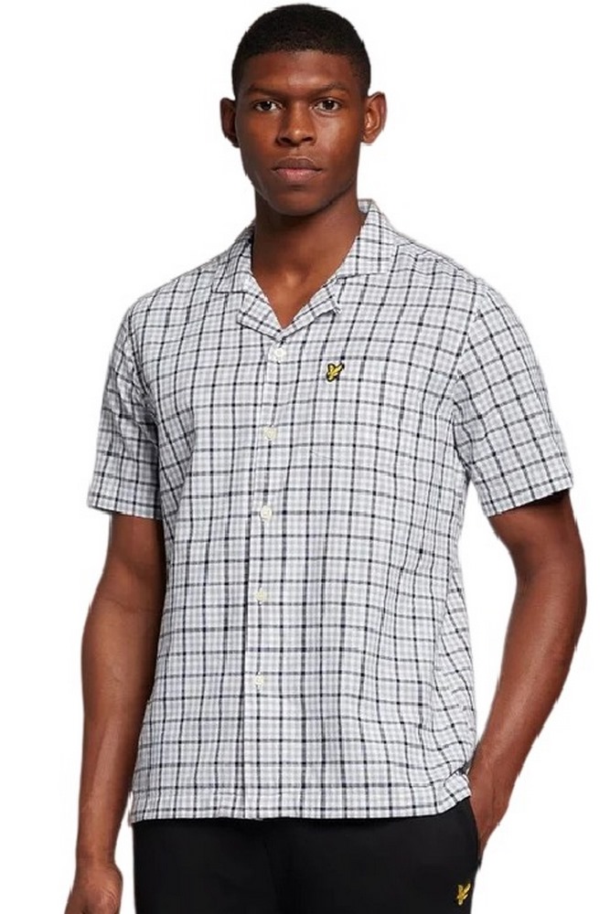 LYLE AND SCOTT VINTAGE GINGHAM REVERE COLLAR ΠΟΥΚΑΜΙΣΟ ΑΝΔΡΙΚΟ GREY