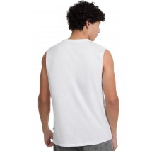 GUESS JEANS MUSCLE COLLEGIATE ΑΜΑΝΙΚΗ ΜΠΛΟΥΖΑ ΑΝΔΡΙΚΗ WHITE