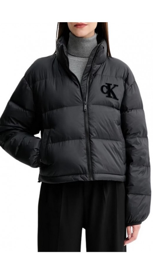 CALVIN KLEIN JEANS GRAPHIC LOGO PUFFER JACKET ΜΠΟΥΦΑΝ ΓΥΝΑΙΚΕΙΟ BLACK