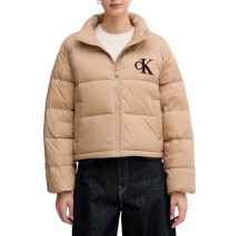 TOMMY JEANS GRAPHIC LOGO PUFFER JACKET ΜΠΟΥΦΑΝ ΓΥΝΑΙΚΕΙΟ BEIGE