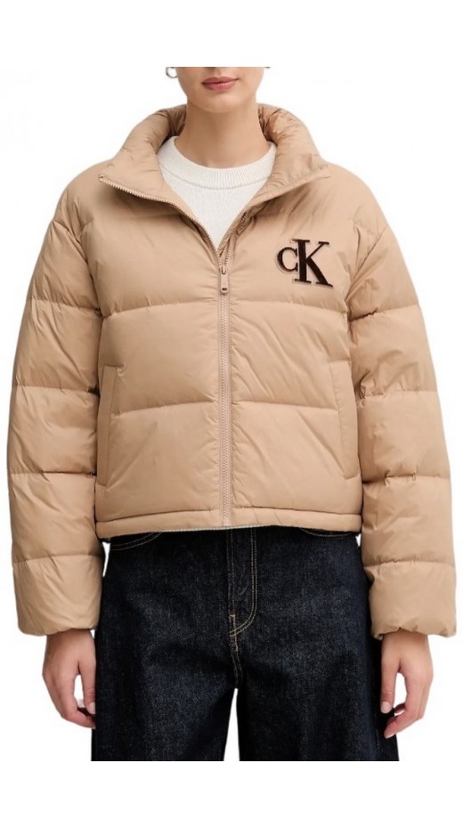 TOMMY JEANS GRAPHIC LOGO PUFFER JACKET ΜΠΟΥΦΑΝ ΓΥΝΑΙΚΕΙΟ BEIGE