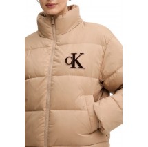 TOMMY JEANS GRAPHIC LOGO PUFFER JACKET ΜΠΟΥΦΑΝ ΓΥΝΑΙΚΕΙΟ BEIGE