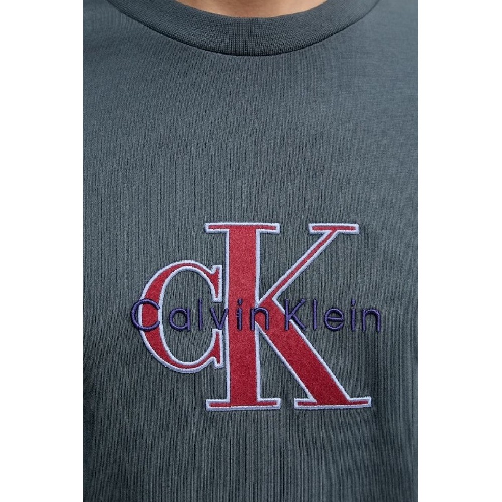 CALVIN KLEIN JEANS 16S TRICOLOR MONOLOGO GRAPHIC T-SHIRT ΜΠΛΟΥΖΑ ΑΝΔΡΙΚΗ NIGHT BLUE