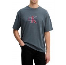 CALVIN KLEIN JEANS 16S TRICOLOR MONOLOGO GRAPHIC T-SHIRT ΜΠΛΟΥΖΑ ΑΝΔΡΙΚΗ NIGHT BLUE