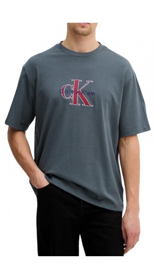 CALVIN KLEIN JEANS 16S TRICOLOR MONOLOGO GRAPHIC T-SHIRT ΜΠΛΟΥΖΑ ΑΝΔΡΙΚΗ NIGHT BLUE