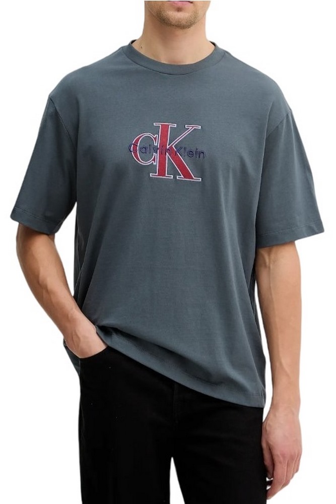 CALVIN KLEIN JEANS 16S TRICOLOR MONOLOGO GRAPHIC T-SHIRT ΜΠΛΟΥΖΑ ΑΝΔΡΙΚΗ NIGHT BLUE