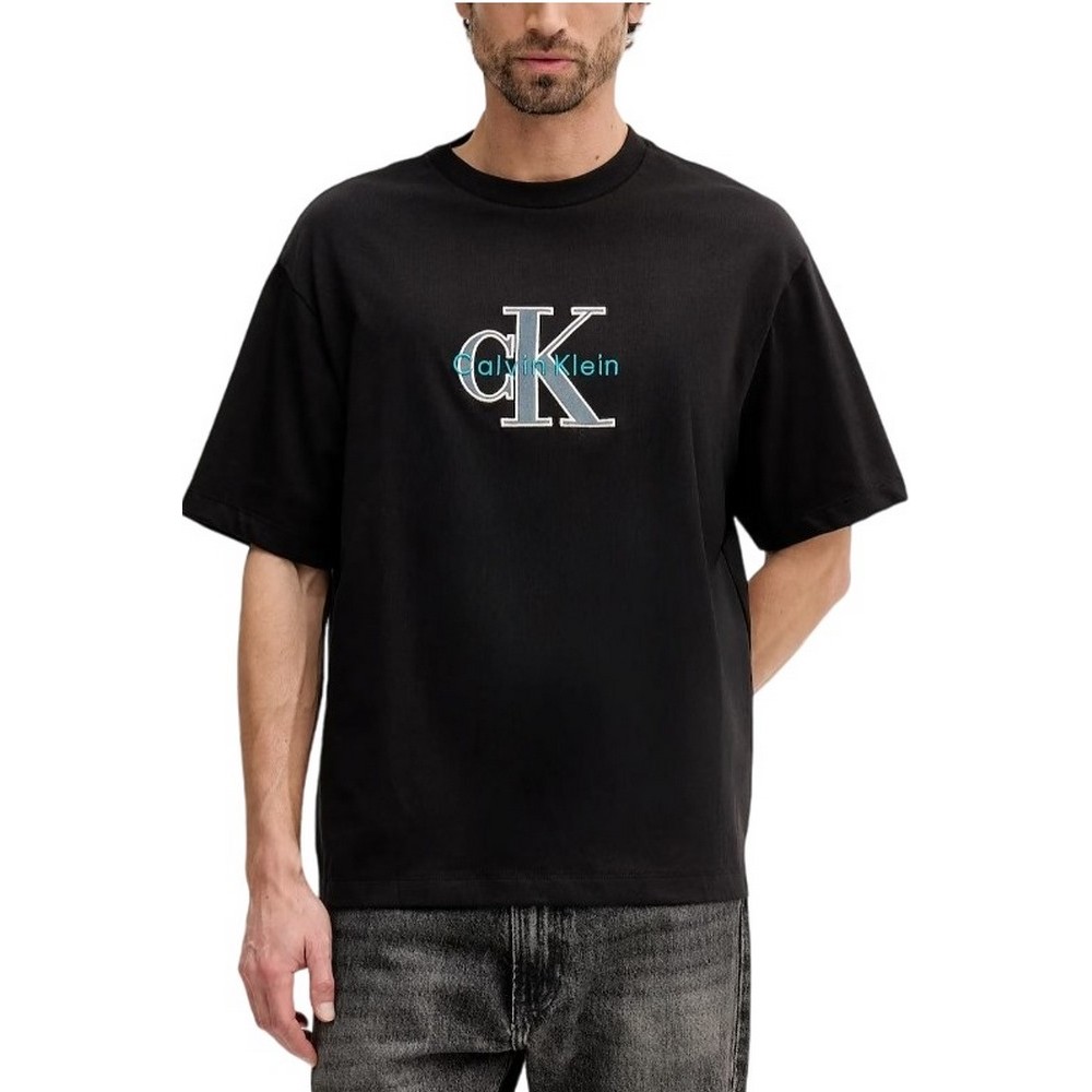 CALVIN KLEIN JEANS 16S TRICOLOR MONOLOGO GRAPHIC T-SHIRT ΜΠΛΟΥΖΑ ΑΝΔΡΙΚΗ BLACK