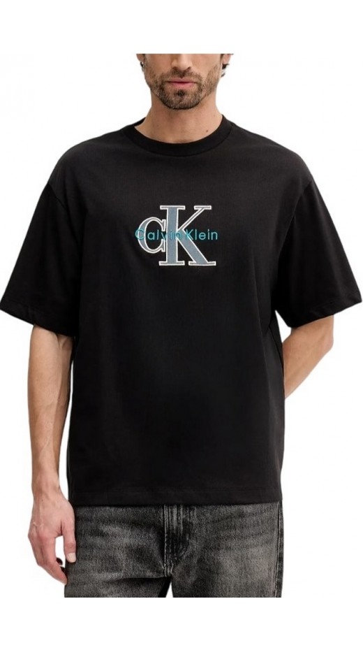 CALVIN KLEIN JEANS 16S TRICOLOR MONOLOGO GRAPHIC T-SHIRT ΜΠΛΟΥΖΑ ΑΝΔΡΙΚΗ BLACK