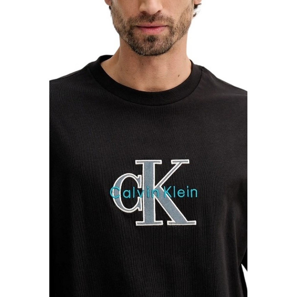 CALVIN KLEIN JEANS 16S TRICOLOR MONOLOGO GRAPHIC T-SHIRT ΜΠΛΟΥΖΑ ΑΝΔΡΙΚΗ BLACK