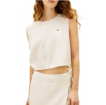 TOMMY JEANS TIE SIDE LINEN BLOUSE ΤΟΠ ΓΥΝΑΙΚΕΙΟ SAND